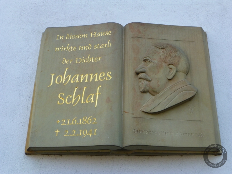 Gedenktafel für Johannes Schlaf in Querfurt