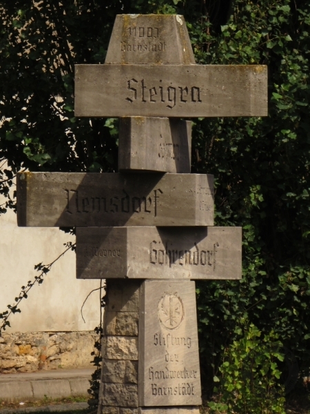 Denkmal zum 1100-Jahr-Jubiläum von Barnstädt im Saalekreis