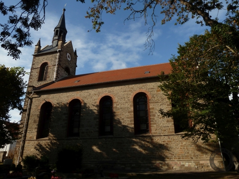 Kirche St. Maria in Oberkriegstedt (Ortschaft Milzau) in der Stadt Bad Lauchstädt im Saalekreis