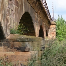 Eisenbahnbrücke über die Saale in Bad Dürrenberg im Saalekreis in Sachsen-Anhalt