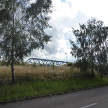 Fußgängerbrücke über die Bundesautobahn A 143 in Schiepzig (Salzatal) im Saalekreis
