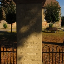 Kriegerdenkmal (Deutsche Einigungskriege) in Burgliebenau (Schkopau) im Saalekreis