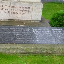 Denkmal für die Toten des Gebirgsschlages 1940 in Teutschenthal Bahnhof