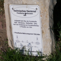Halbmeilenstein in Schkopau